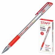 ручка гел. STAFF, 0,5 мм, красная, 