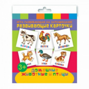 Игра Развивающие карточки "Домашние животные и птицы" 110*110мм, 12карточек