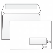 конверт С5 белый с отр. лен. с ОКНОМ 162х229мм