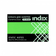 Стикер статический, маркерный зеленый 75*50мм, 100л INDEX