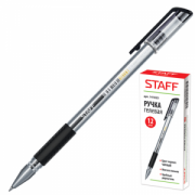 ручка гел. STAFF, 0,5 мм, черная