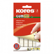 Клейкая лента-масса Kores Gum Fix удаляемая (белая, 84 штуки)