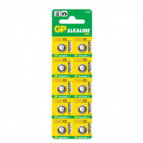 Элемент питания GP Alkaline, A76 (G13, LR44), алкалиновая, 1 шт., в блистере (отрывной блок)