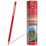 Каранд. 24 цв. Faber-Castell в мет. тубусе