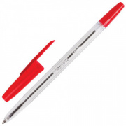 ручка шар. BRAUBERG Line, красная узел 1 мм, линия письма 0,5мм, 152мм